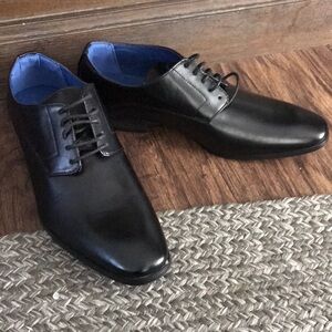 NWOB Santino Luciano Men's Black Dressy Casual Slip-On Shoes 12